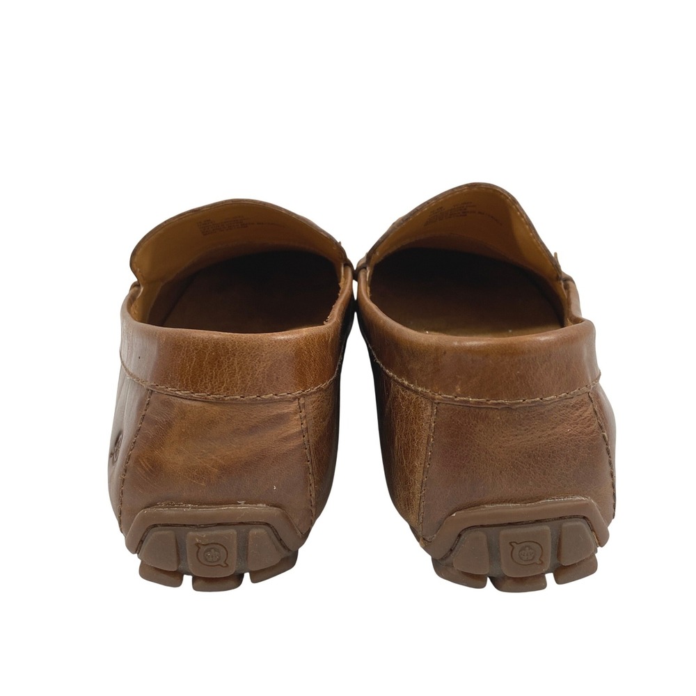 Born Brown Leather Slip‎ On Shoes Mens Size 10.5M Driving Moc Loafers - Picture 3 of 12